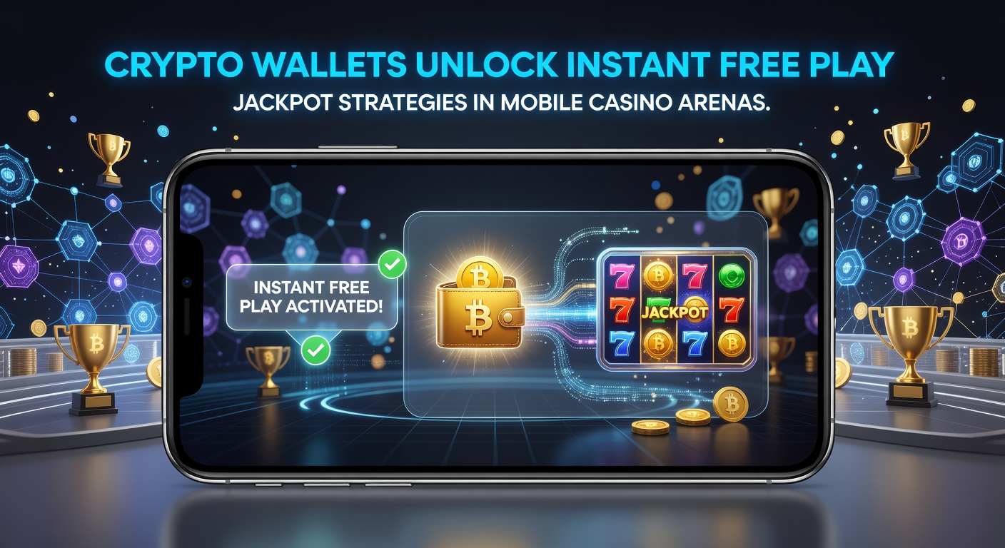 Detaillierte Grafik einer Blockchain-Transaktion in einem Mobile Casino, mit Wallet-Icon, Freispiel-Boni und steigendem Jackpot-Progress, der Strategien für hohe Gewinne visualisiert