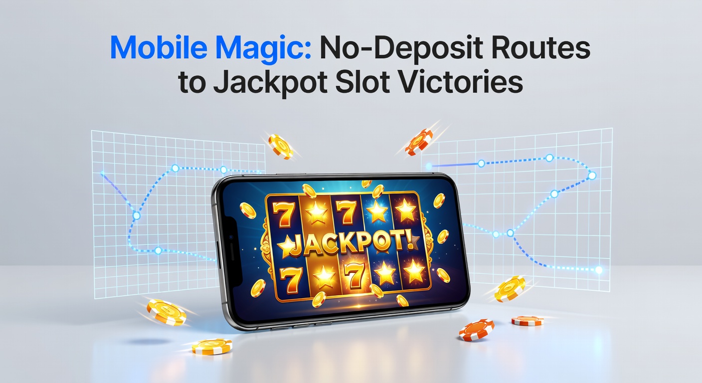 Nahaufnahme eines Jackpot-Slot-Sieges auf einem Tablet, mit konfettiartigen Explosionen und Auszahlungsanzeige, im Hintergrund ein No-Deposit-Bonus-Code