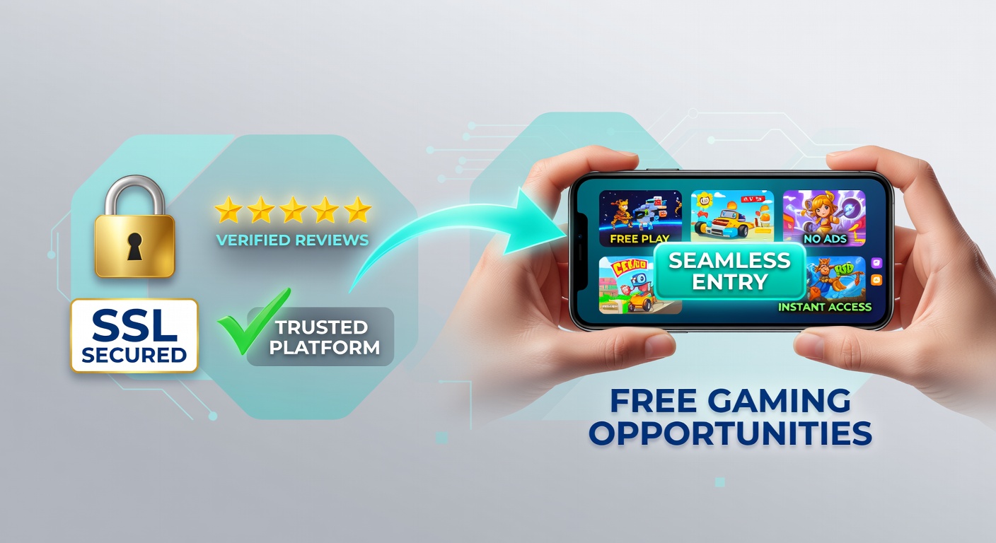 Darstellung von Vertrauenssignalen auf einer mobilen Gaming-Plattform mit Symbolen für Sicherheit und Bewertungen