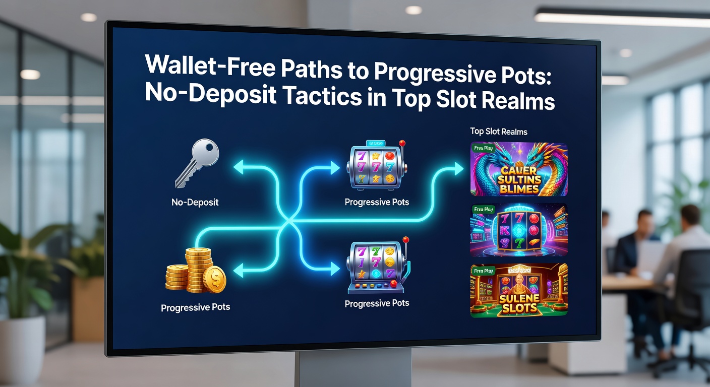 Spieler-Screenshot mit No-Deposit-Freispielen auf einem progressiven Slot, Jackpot-Anzeige im Hintergrund